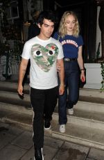 SOPHIE TURNER and Joe Jonas at 34 Mayfair in London 07/14/2018