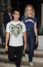 SOPHIE TURNER and Joe Jonas at 34 Mayfair in London 07/14/2018