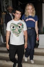 SOPHIE TURNER and Joe Jonas at 34 Mayfair in London 07/14/2018