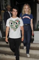 SOPHIE TURNER and Joe Jonas at 34 Mayfair in London 07/14/2018