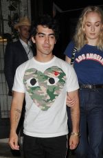 SOPHIE TURNER and Joe Jonas at 34 Mayfair in London 07/14/2018