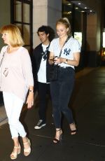 SOPHIE TURNER and Joe Jonas at a Eestaurant in Little Italy in New York 07/26/2018