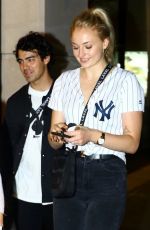 SOPHIE TURNER and Joe Jonas at a Eestaurant in Little Italy in New York 07/26/2018