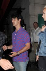 SOPHIE TURNER and Joe Jonas at Novikov Restaurant in London 07/17/2018