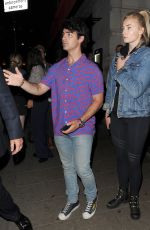 SOPHIE TURNER and Joe Jonas at Novikov Restaurant in London 07/17/2018