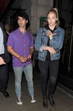 SOPHIE TURNER and Joe Jonas at Novikov Restaurant in London 07/17/2018
