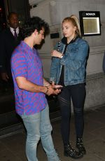 SOPHIE TURNER and Joe Jonas at Novikov Restaurant in London 07/17/2018