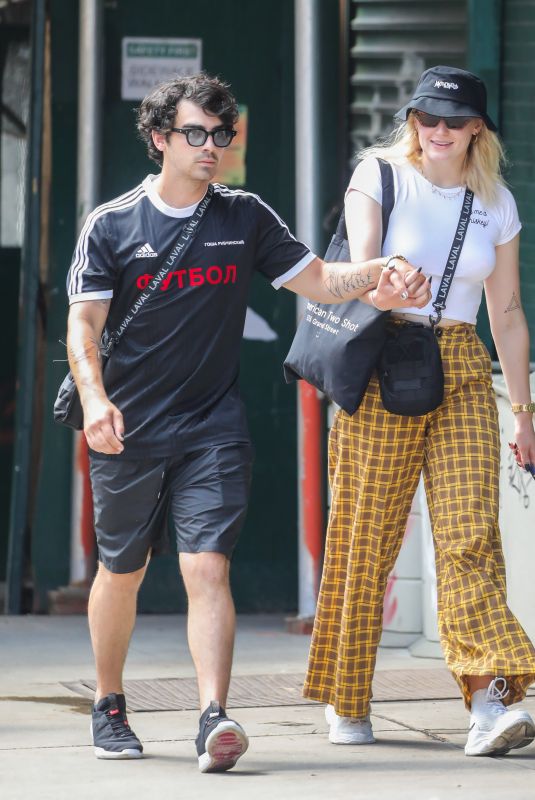 SOPHIE TURNER and Joe Jonas on Lafayette Street in New York 07/28/2018