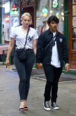 SOPHIE TURNER and Joe Jonas Out for Dinner in New York 07/25/2018