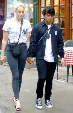SOPHIE TURNER and Joe Jonas Out for Dinner in New York 07/25/2018