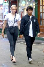 SOPHIE TURNER and Joe Jonas Out for Dinner in New York 07/25/2018