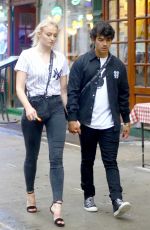 SOPHIE TURNER and Joe Jonas Out for Dinner in New York 07/25/2018