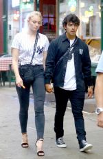 SOPHIE TURNER and Joe Jonas Out for Dinner in New York 07/25/2018
