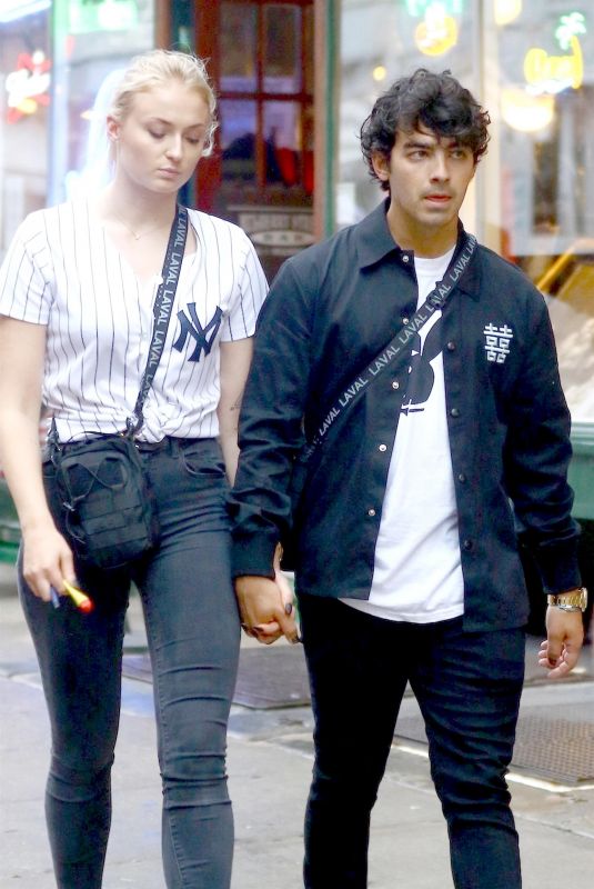 SOPHIE TURNER and Joe Jonas Out for Dinner in New York 07/25/2018