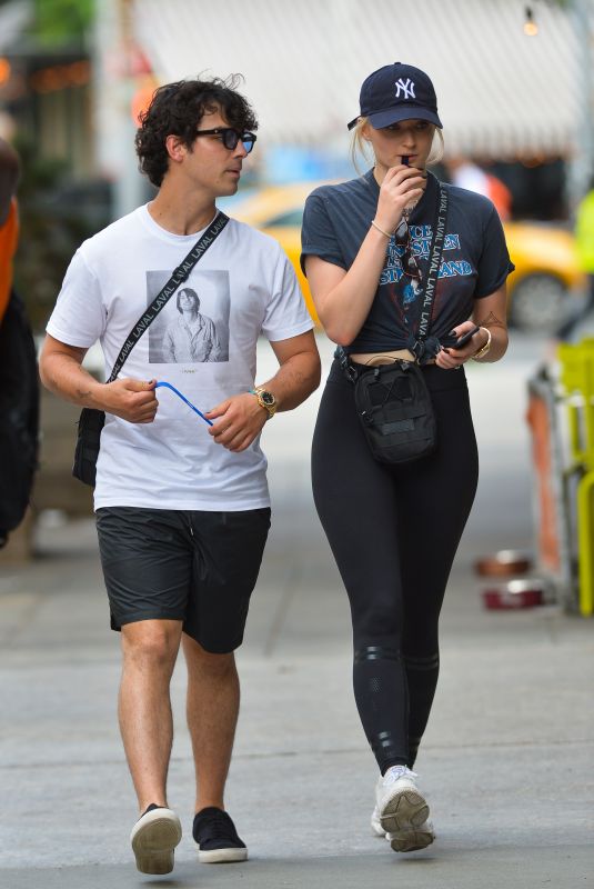 SOPHIE TURNER and Joe Jonas Out for Lunch in New York 07/24/2018