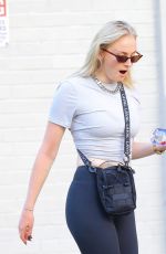 SOPHIE TURNER in Leggings Out in New York 07/20/2018