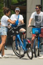 SOPHIE TURNER, PRIYANA CHOPRA with Jonas Brothers Riding CitiBikes Out in New York 07/05/2018