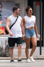 SOPHIE TURNER, PRIYANA CHOPRA with Jonas Brothers Riding CitiBikes Out in New York 07/05/2018