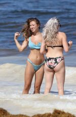 STEFANIE KNIGHT in Bikini on the Beach in Tulum 07/22/2018