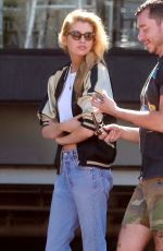 STELLA MAXWELL Leaves Cafe Gratitude in Los Angeles 07/23/2018