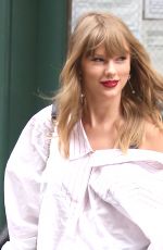 TAYLOR SWIFT in Denim Shorts Leaves Her Apartment in New York 07/22/2018