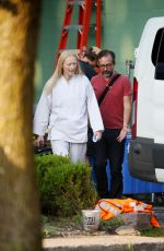 TILDA SWINTON on the Set of The Dead Don