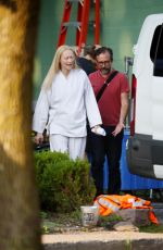 TILDA SWINTON on the Set of The Dead Don