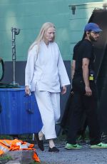 TILDA SWINTON on the Set of The Dead Don