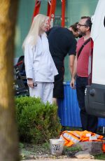 TILDA SWINTON on the Set of The Dead Don