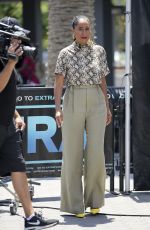 TRACEE ELLIS ROSS on the Set of Extra in Los Angeles 07/19/2018
