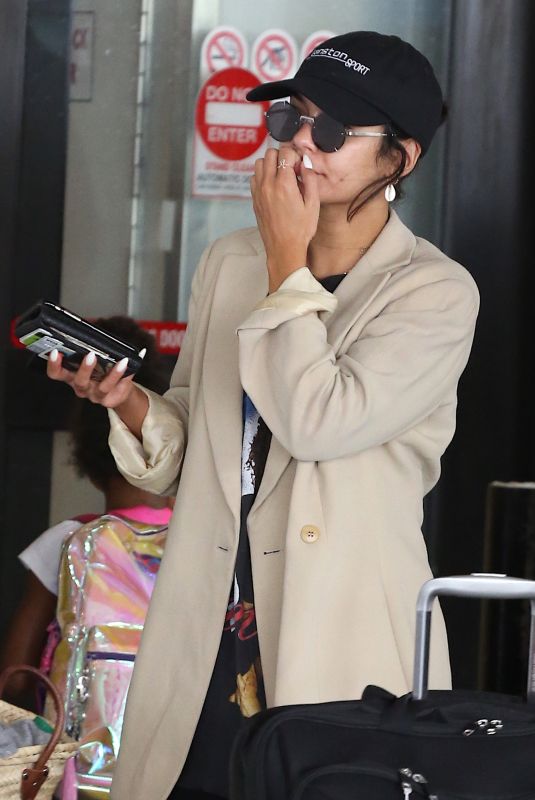 VANESSA HUDGENS at LAX Airport in Los Angeles 07/25/2018