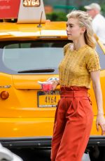 VANESSA KIRBY on the Set of Adam Leon Untitled Movie in New York 07/03/2018