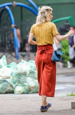 VANESSA KIRBY on the Set of Adam Leon Untitled Movie in New York 07/03/2018
