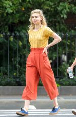 VANESSA KIRBY on the Set of Adam Leon Untitled Movie in New York 07/03/2018
