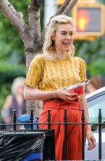VANESSA KIRBY on the Set of Adam Leon Untitled Movie in New York 07/03/2018