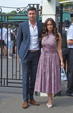 VICKY PATTISON and John Noble Arrives at Wimbledon Tennis Tournament in London 07/09/2018