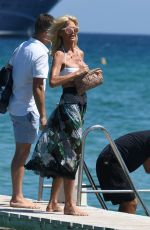 VICTORIA SILVSTEDT Arrivies at Club 55 in St. Tropez 07/24/2018