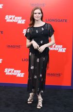 VIRGINIA GARDNER at The Spy Who Dumped Me Premiere in Los Angeles 07/25/2018
