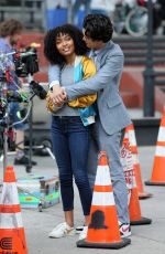 YARA SHAHIDI on the Set of The Sun Is Also A Star in New York 07/16/2018