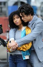 YARA SHAHIDI on the Set of The Sun Is Also A Star in New York 07/16/2018