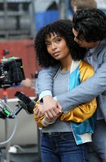 YARA SHAHIDI on the Set of The Sun Is Also A Star in New York 07/16/2018