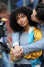 YARA SHAHIDI on the Set of The Sun Is Also A Star in New York 07/16/2018