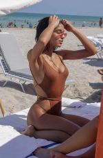 YOVANNA VENTURA in Swimsuit on the Beach in Miami 07/14/2018