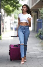 ZARA MCDERMOTT in Tight Jeans Out in London 07/04/2018