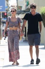 ALESSANDRA AMBROSIO and Nicolo Oddi Out for Lunch in Santa Monica 08/14/2018