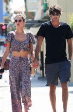 ALESSANDRA AMBROSIO and Nicolo Oddi Out for Lunch in Santa Monica 08/14/2018