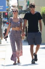 ALESSANDRA AMBROSIO and Nicolo Oddi Out for Lunch in Santa Monica 08/14/2018