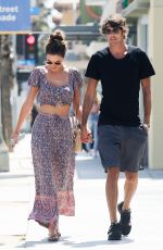 ALESSANDRA AMBROSIO and Nicolo Oddi Out for Lunch in Santa Monica 08/14/2018