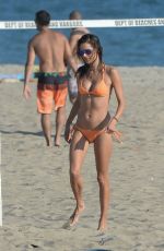 ALESSANDRA AMBROSIO in Bikini at a Beach in Los Angeles 08/05/2018