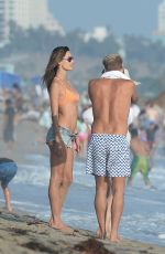ALESSANDRA AMBROSIO in Bikini at a Beach in Los Angeles 08/05/2018